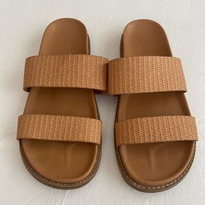 Joie Tan Double Strap Sandals